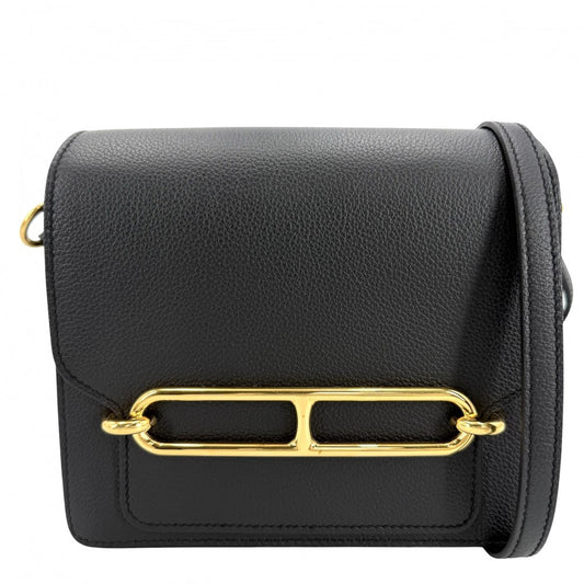 HERMES エルメス ショルダーバッグ サックロウリス　ミニ B刻印 レザー ブラック 黒 ゴールド金具 レディース 2023年【中古品】