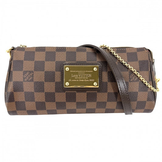 LOUIS VUITTON ルイヴィトン 2WAY ダミエ エヴァ ハンドバッグ ショルダーバッグ 小さめ かばん 鞄 N55213 ブラウン 茶 ゴールド金具 レディース【中古品】