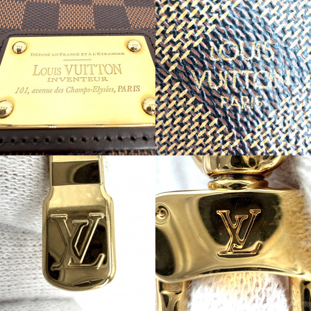 LOUIS VUITTON ルイヴィトン 2WAY ダミエ エヴァ ハンドバッグ ショルダーバッグ 小さめ かばん 鞄 N55213 ブラウン 茶 ゴールド金具 レディース【中古品】