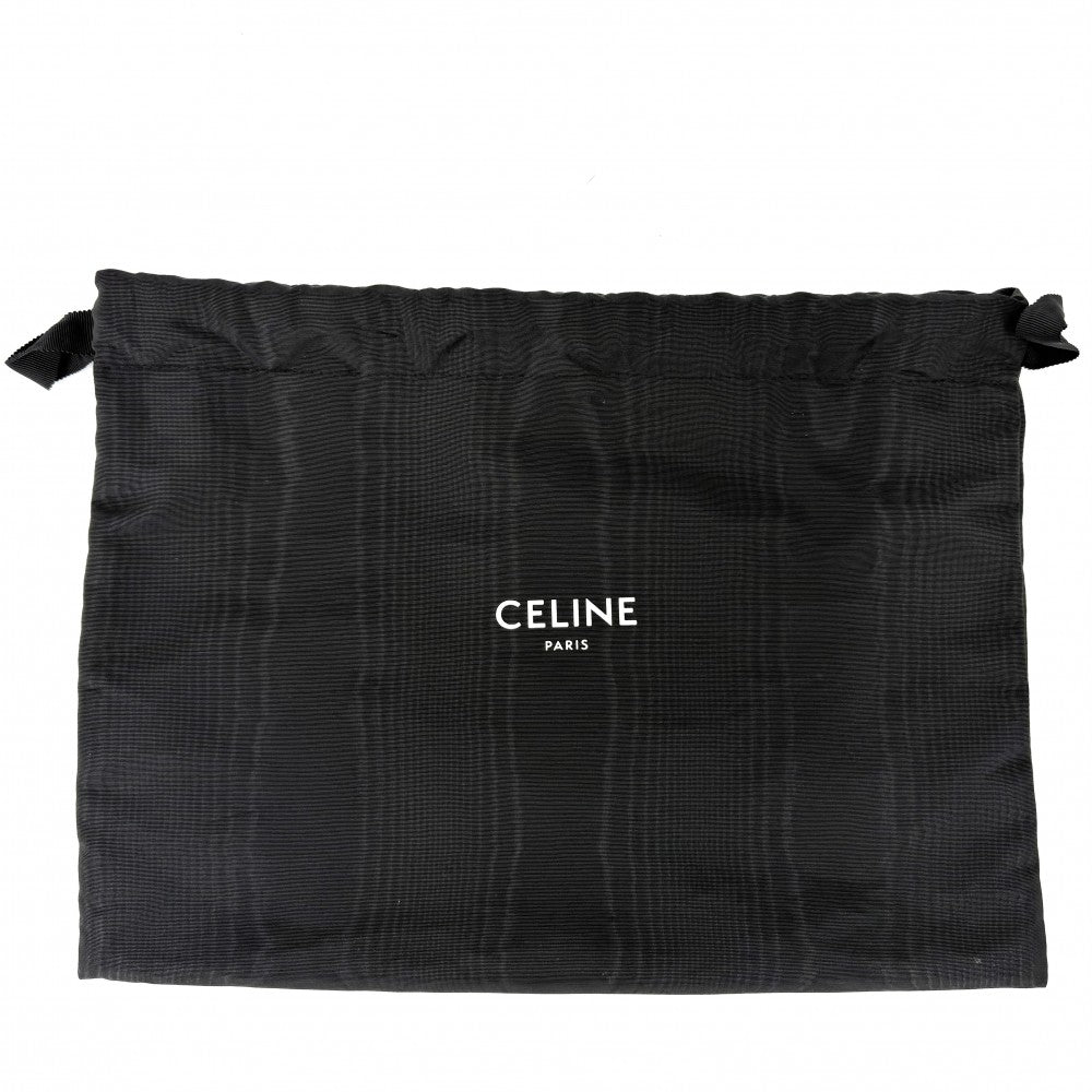 CELINE セリーヌ ショルダーバッグ タブー トリオンフ PVCコーティングキャンバス レザー ホワイト 白 ブラウン 茶 ゴールド金具 レディース【中古品】