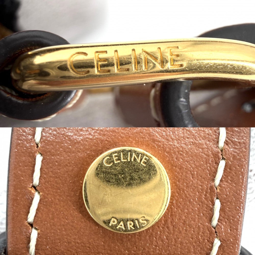 CELINE セリーヌ ショルダーバッグ アヴァバッグ トリオンフ ワンハンドル ハンドバッグ レザー ブラウン 茶 ゴールド金具 レディース【中古品】