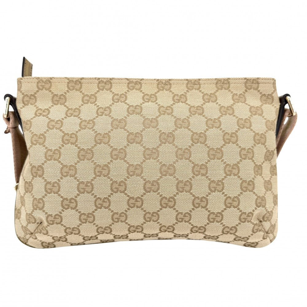 GUCCI グッチ ショルダーバッグ 189749 GGキャンバス ベージュ ゴールド金具 レディース【中古品】