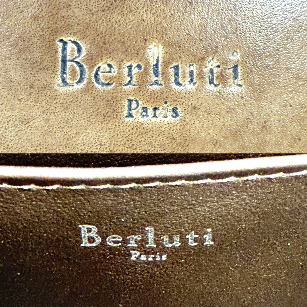 Berluti ベルルッティ ショルダーバッグ アンジュール・ドゥ・ポッシュ メッセンジャー ウルフ レザー ブラウン 茶 シルバー金具 メンズ【中古品】