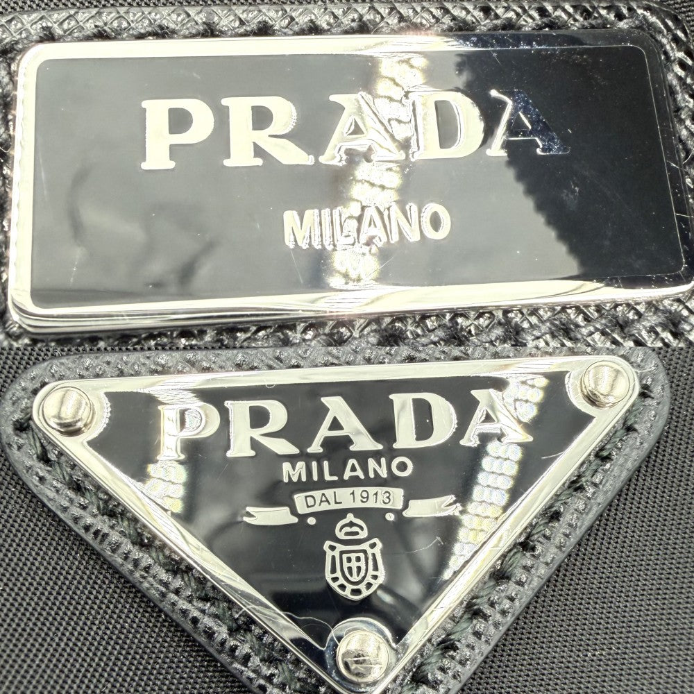 PRADA プラダ ボディバッグ ウエストバッグ トライアングルロゴ ショルダーバッグ ベルトバッグ 1BL010 ナイロン ブラック 黒 シルバー金具 レディース【中古品】