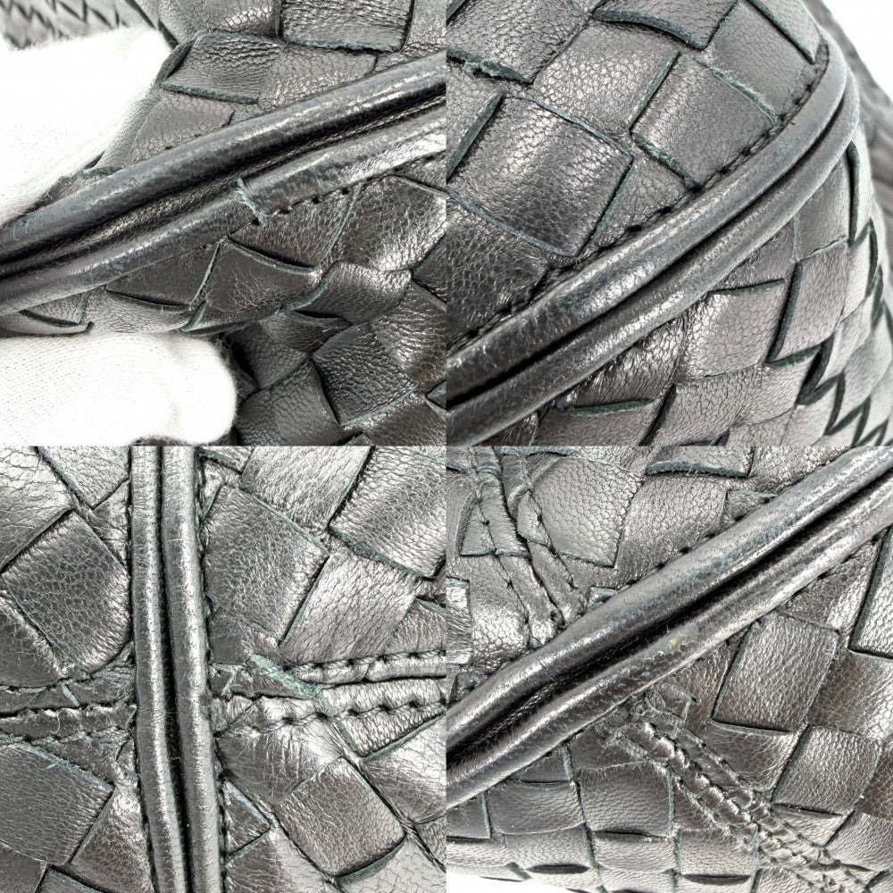 BOTTEGAVENETA ボッテガヴェネタ ハンドバッグ イントレチャート ワンハンドル レザー ブラック 黒 ブラック金具 ユニセックス【中古品】