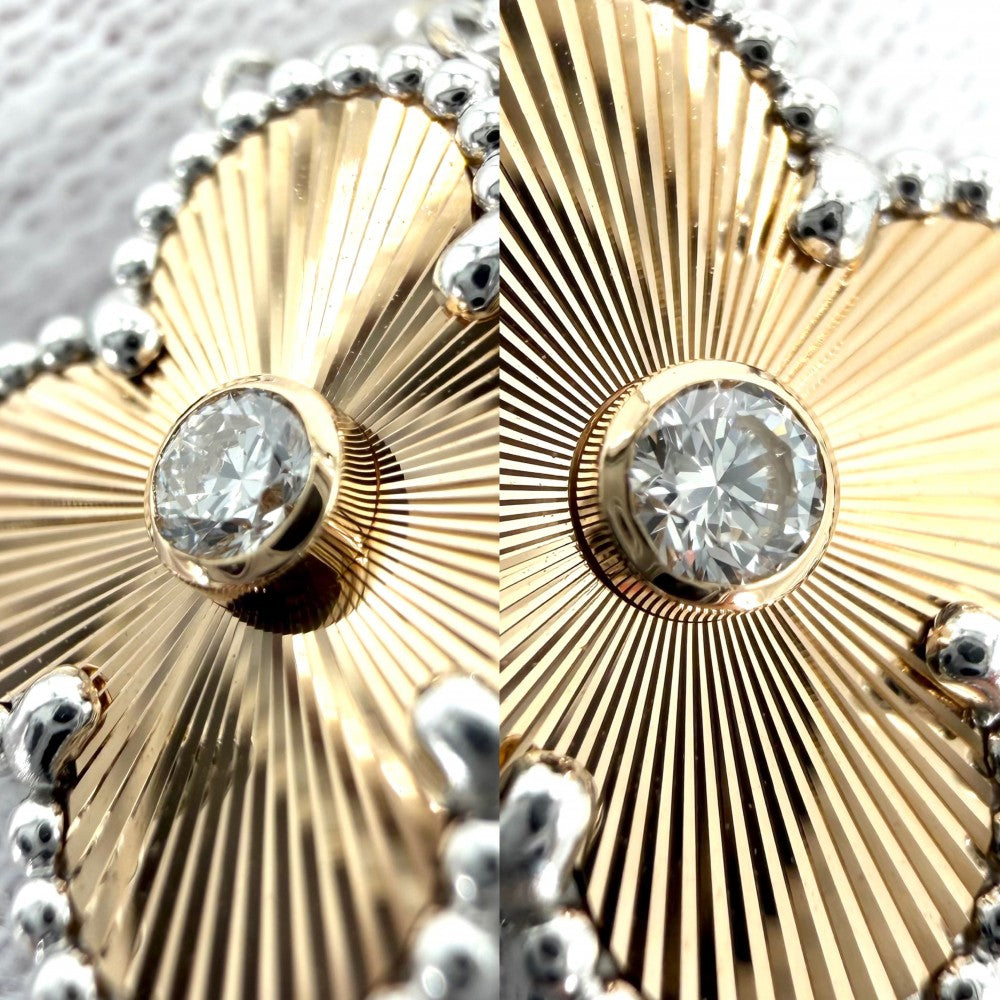Van Cleef & Arpels ヴァンクリーフ＆アーペル ネックレス ギヨシェ ヴィンテージアルハンブラ アクセサリー ジュエリー 18金WG Au750 K18ホワイトゴールド ダイヤモンド VCARPNTH00 レディース 約7.4g【中古品】