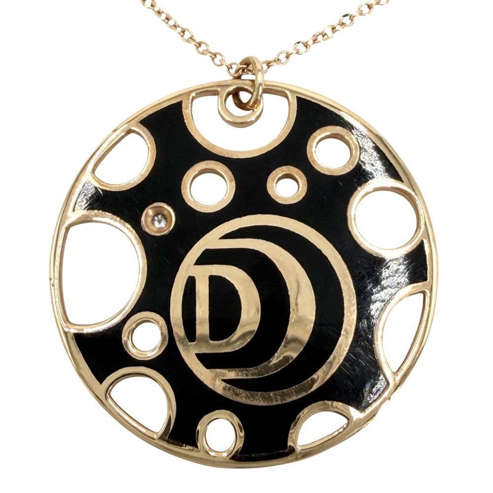 Damiani ダミアーニ ネックレス ダミアニッシマ サークル ジュエリー アクセサリー 18金PG Au750 K18ピンクゴールド ダイヤモンド レディース 約10.2g【中古品】
