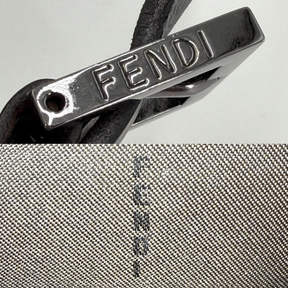 FENDI フェンディ ハンドバッグ ズッキーノ ミニマンマバケット Mamma Bucket 8BR003 キャンバス レザー ブラウン 茶 ベージュ ガンメタル金具 レディース【中古品】