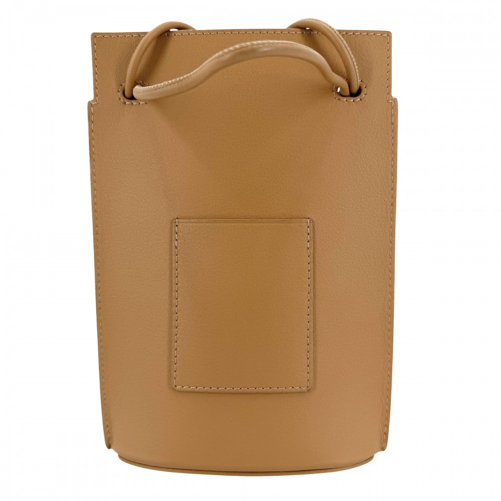 LOEWE ロエベ ショルダーバッグ アナグラム ペブルダイスポケット ミニバッグ レザー ベージュ ゴールド金具 レディース【中古品】