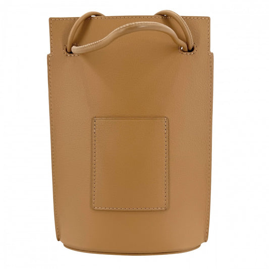 LOEWE ロエベ ショルダーバッグ アナグラム ペブルダイスポケット ミニバッグ レザー ベージュ ゴールド金具 レディース【中古品】