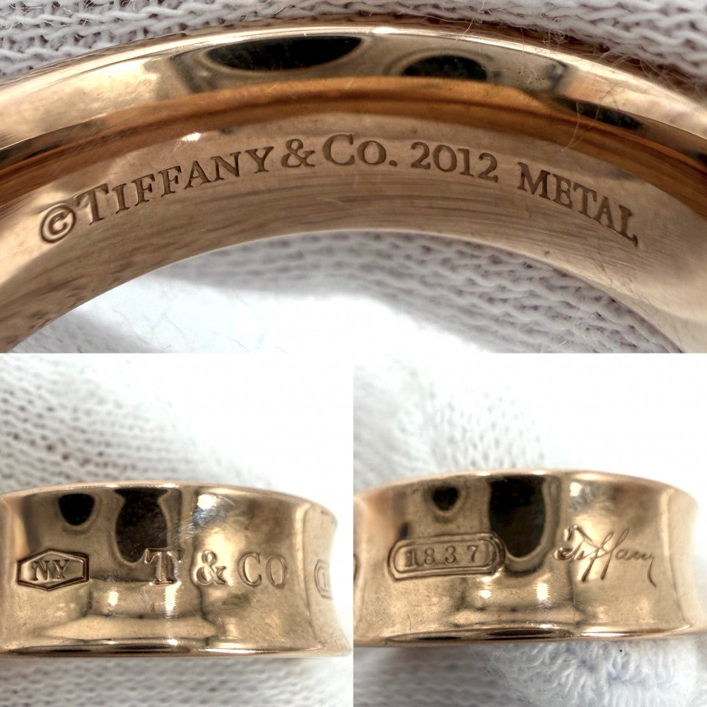 TIFFANY&Co. ティファニー 指輪 1837 リング ジュエリー アクセサリー ルベド メタル 約15号 ピンクゴールドカラー レディース 約6.0g【中古品】