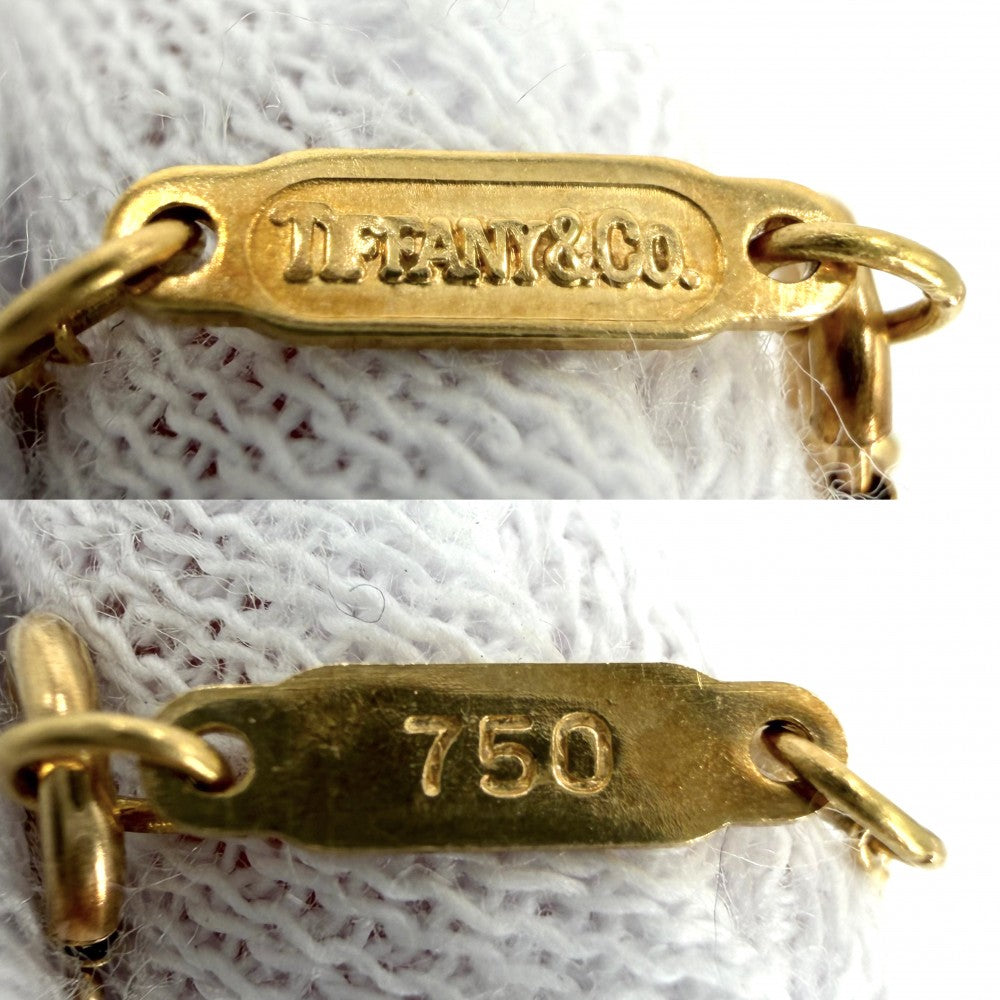 TIFFANY&Co. ティファニー ネックレス ハート クロス ジュエリー アクセサリー 18金YG Au750 K18イエローゴールド アメジスト パープル 紫
 ゴールド金具 レディース 約3.1g【中古品】