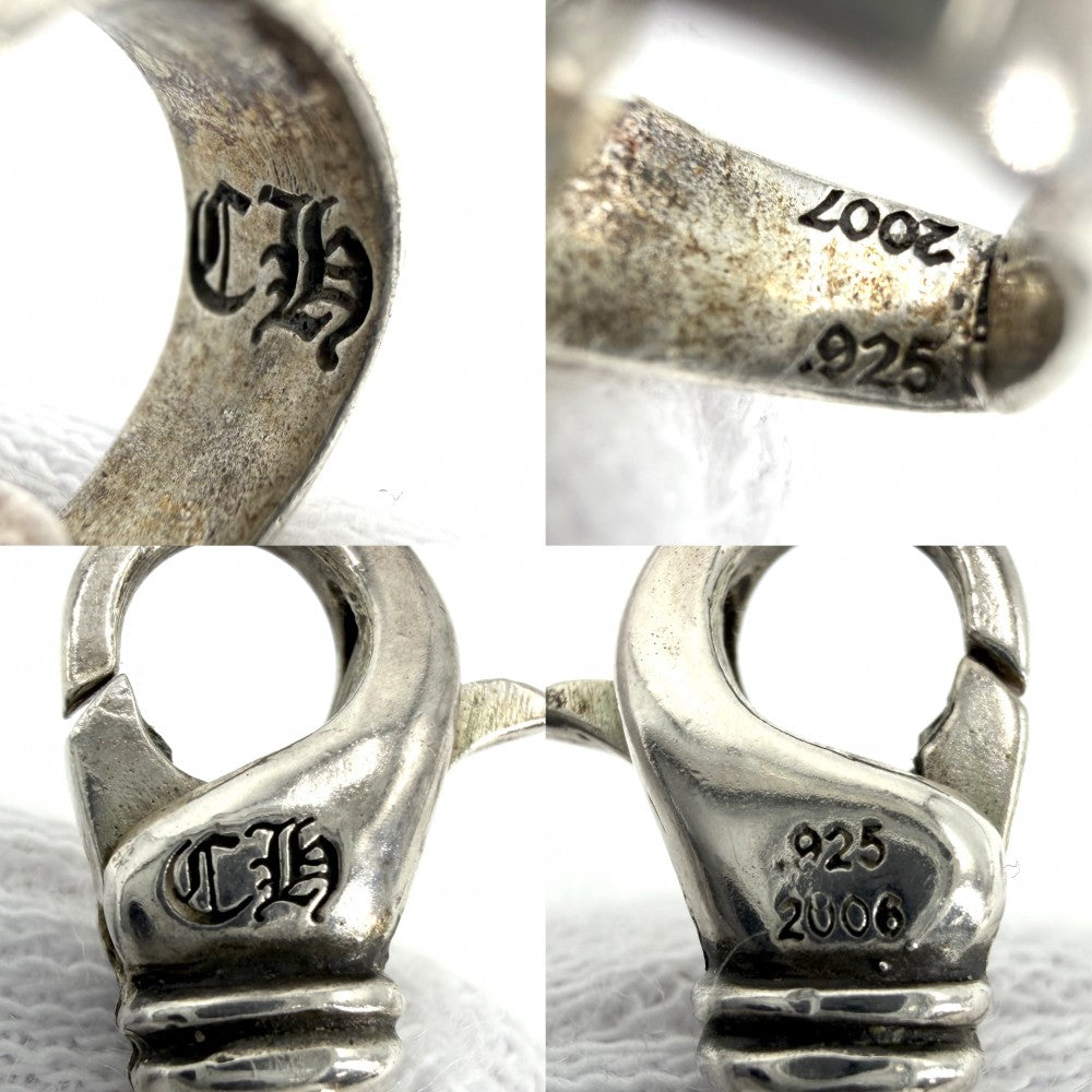 CHROME HEARTS クロムハーツ ネックレス クロス ペンダントトップ チェーン CHクロスペンダント ジュエリー アクセサリー シルバー925 メンズ 約23.9（トップ）/22.9（チェーン）g【中古品】