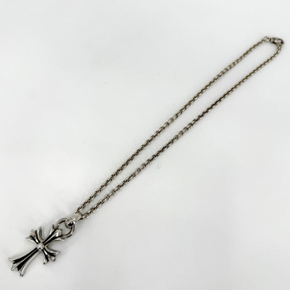 CHROME HEARTS クロムハーツ ネックレス クロス ペンダントトップ チェーン CHクロスペンダント ジュエリー アクセサリー シルバー925 メンズ 約23.9（トップ）/22.9（チェーン）g【中古品】