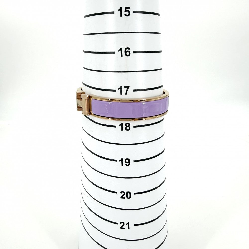 HERMES エルメス バングル クリックH PM ブレスレット アクセサリー 小物 パープル 紫
 ピンクゴールド レディース 約39.6g【中古品】