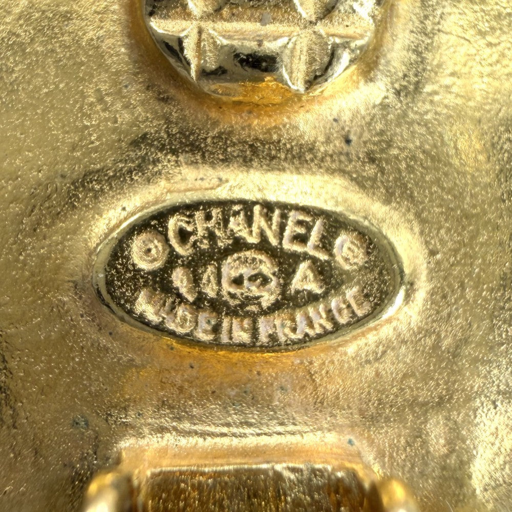 CHANEL シャネル イヤリング ラウンド アクセサリー ヴィンテージ ココマーク GP フェイクパール 94A ゴールド レディース 約19.1g 1994年【中古品】