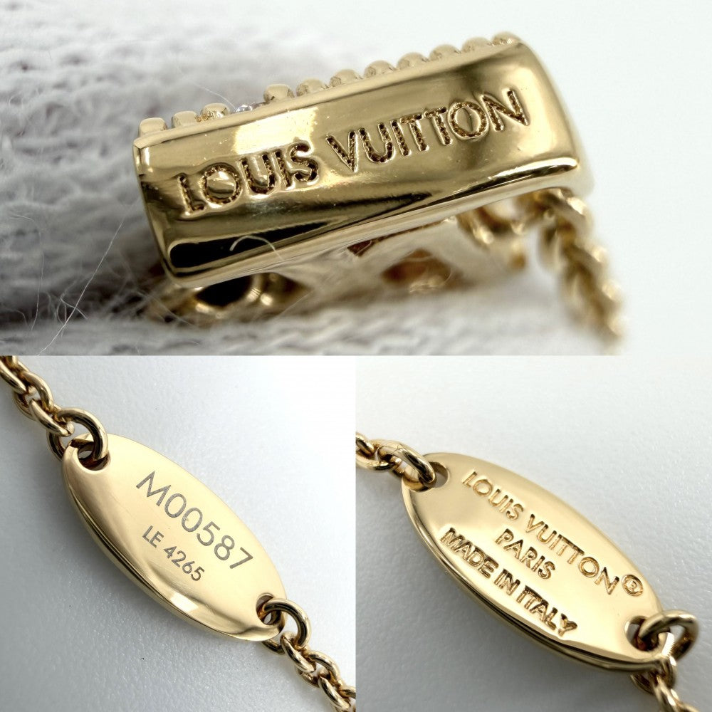 LOUIS VUITTON ルイヴィトン ブレスレット モノグラムフラワー ブレスレット・LV アイコニック アクセサリー ラインストーン M00587 ゴールド レディース 約3.6g【中古品】
