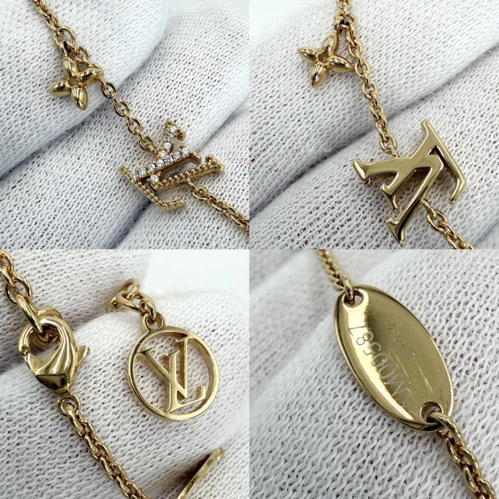 LOUIS VUITTON ルイヴィトン ブレスレット モノグラムフラワー ブレスレット・LV アイコニック アクセサリー ラインストーン M00587 ゴールド レディース 約3.6g【中古品】