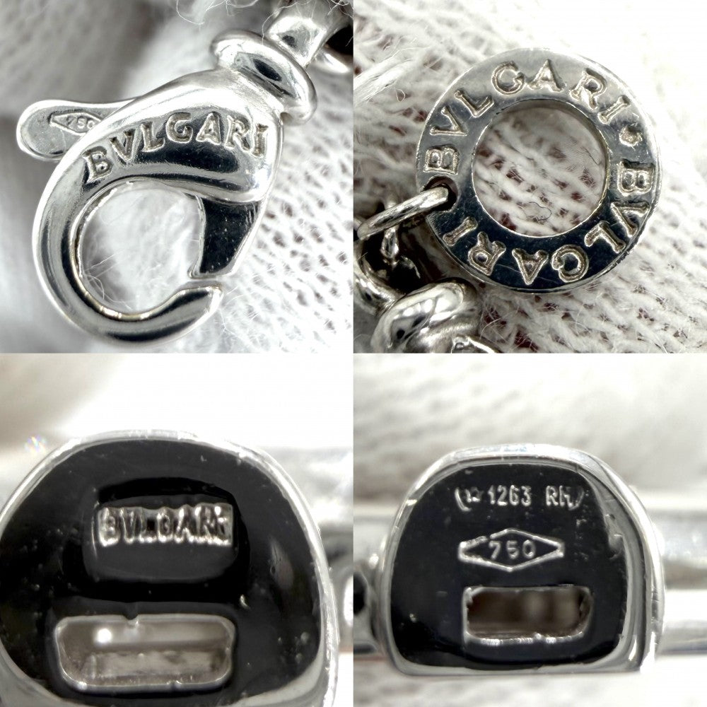BVLGARI ブルガリ ネックレス ラテンクロス ジュエリー アクセサリー Au750 18金WG K18ホワイトゴールド メンズ 約9.0g【中古品】