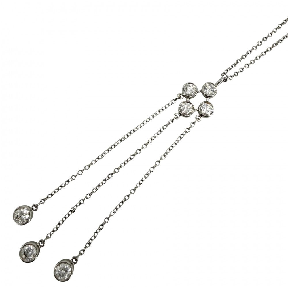 TIFFANY&Co. ティファニー ネックレス ジャズ ジュエリー アクセサリー Pt950プラチナ ダイヤモンド シルバー レディース 約4.2g【中古品】