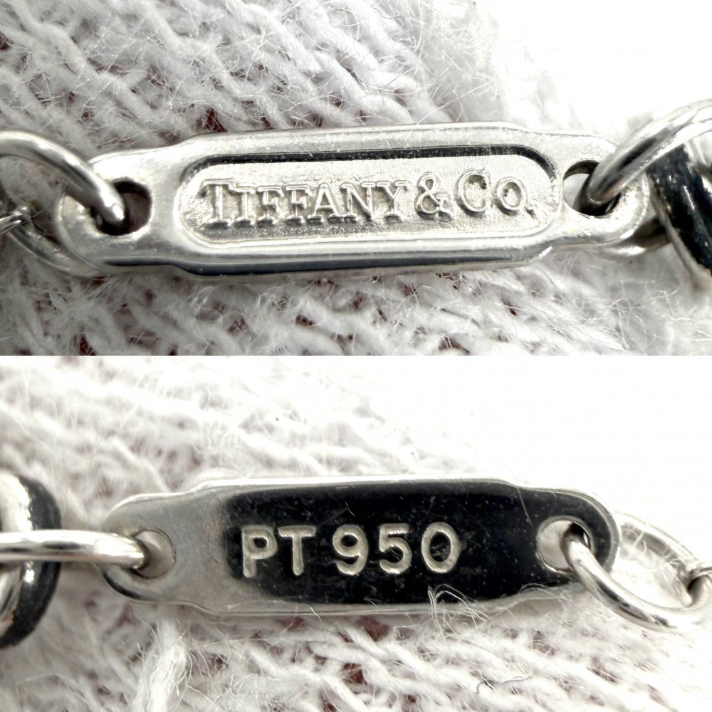 TIFFANY&Co. ティファニー ネックレス ジャズ ジュエリー アクセサリー Pt950プラチナ ダイヤモンド シルバー レディース 約4.2g【中古品】