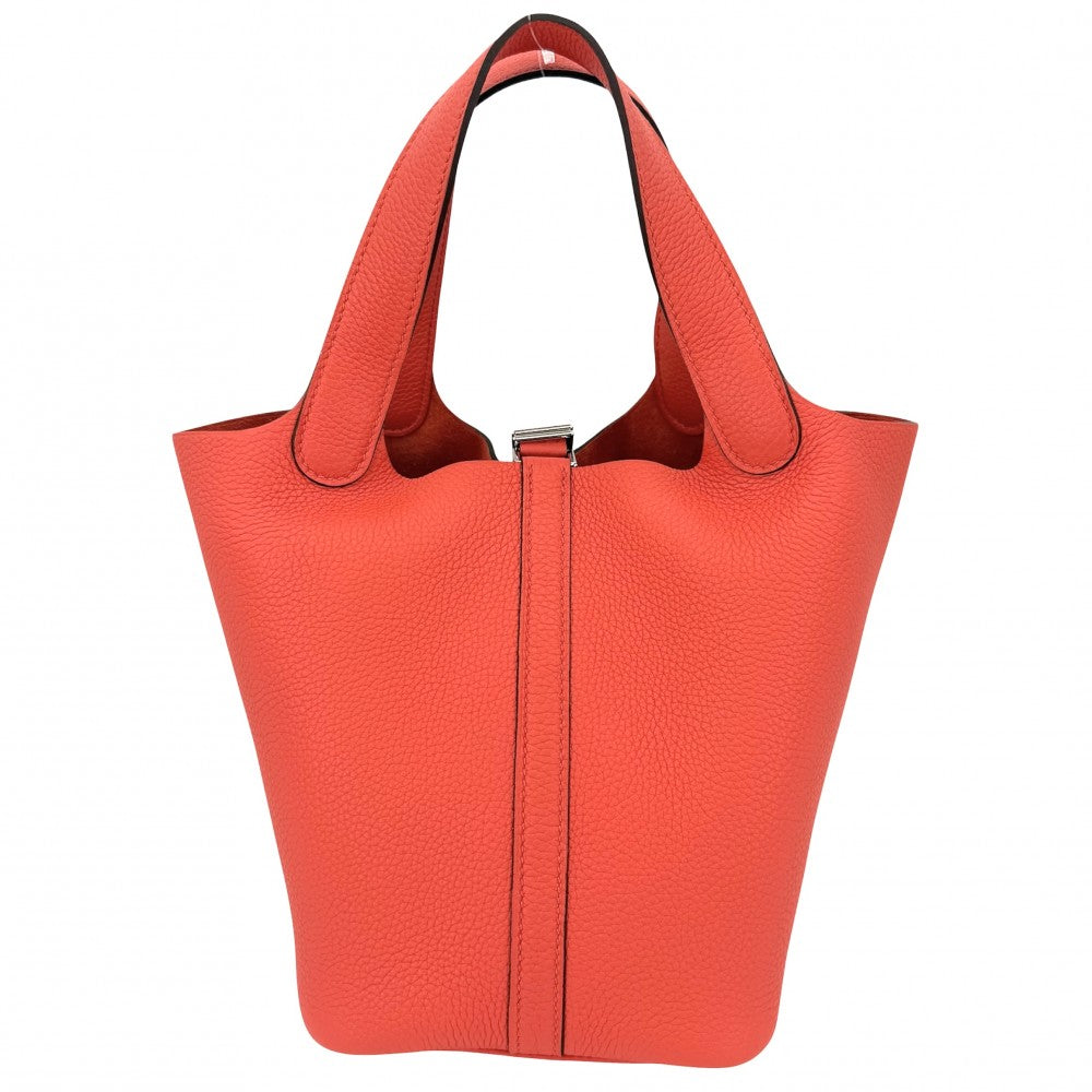 HERMES エルメス ハンドバッグ ピコタンロックPM D刻印 トリヨンクレマンス オレンジ系 シルバー金具 レディース 2019年【中古品】