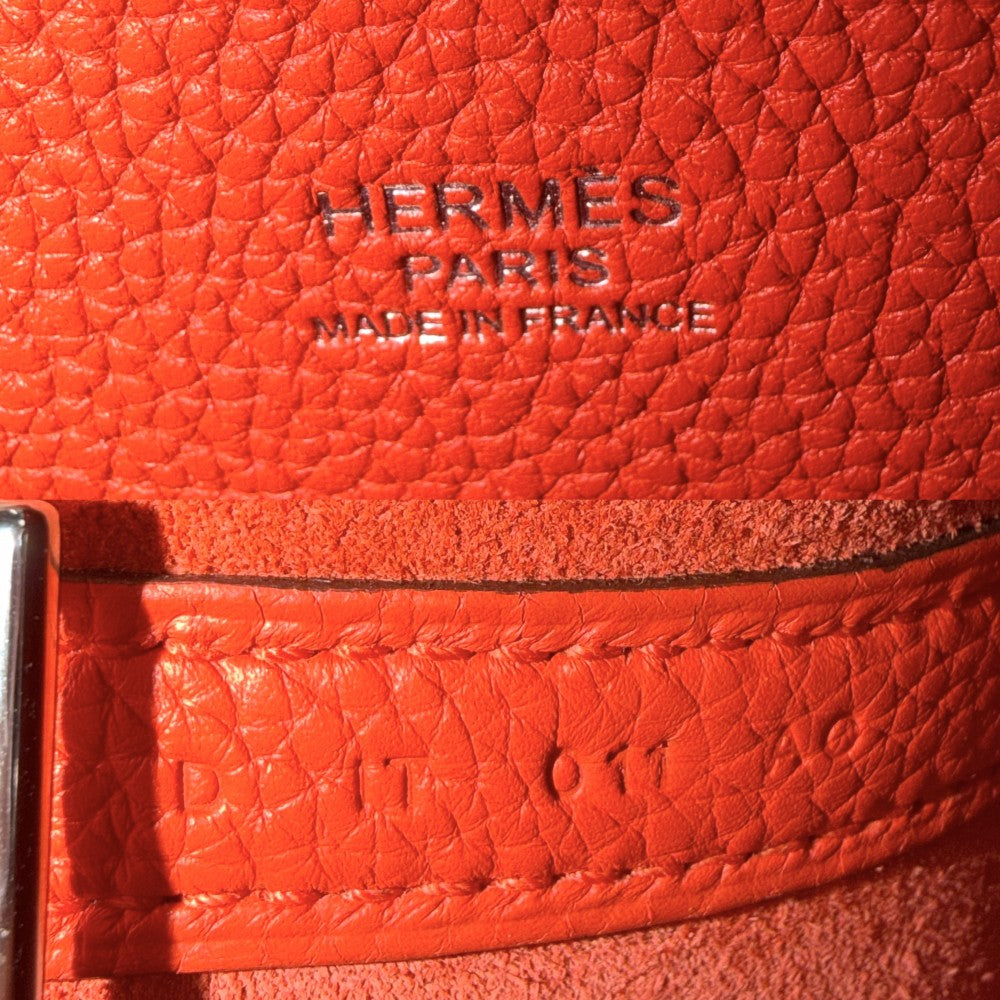 HERMES エルメス ハンドバッグ ピコタンロックPM D刻印 トリヨンクレマンス オレンジ系 シルバー金具 レディース 2019年【中古品】