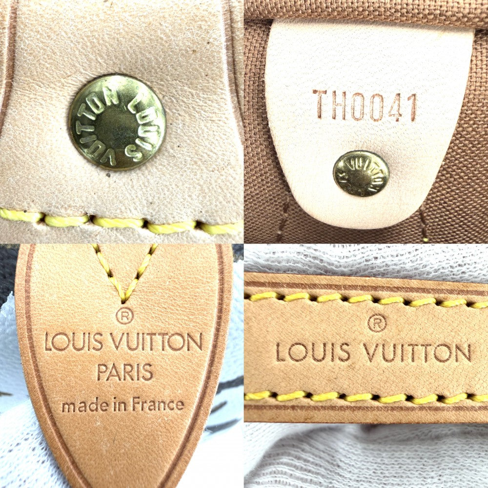 LOUIS VUITTON ルイヴィトン 2WAY モノグラムグラフィティ スピーディ30 ハンドバッグ ショルダーバッグ ミニボストンバッグ M92195 ブラウン 茶 ゴールド金具 レディース【中古品】