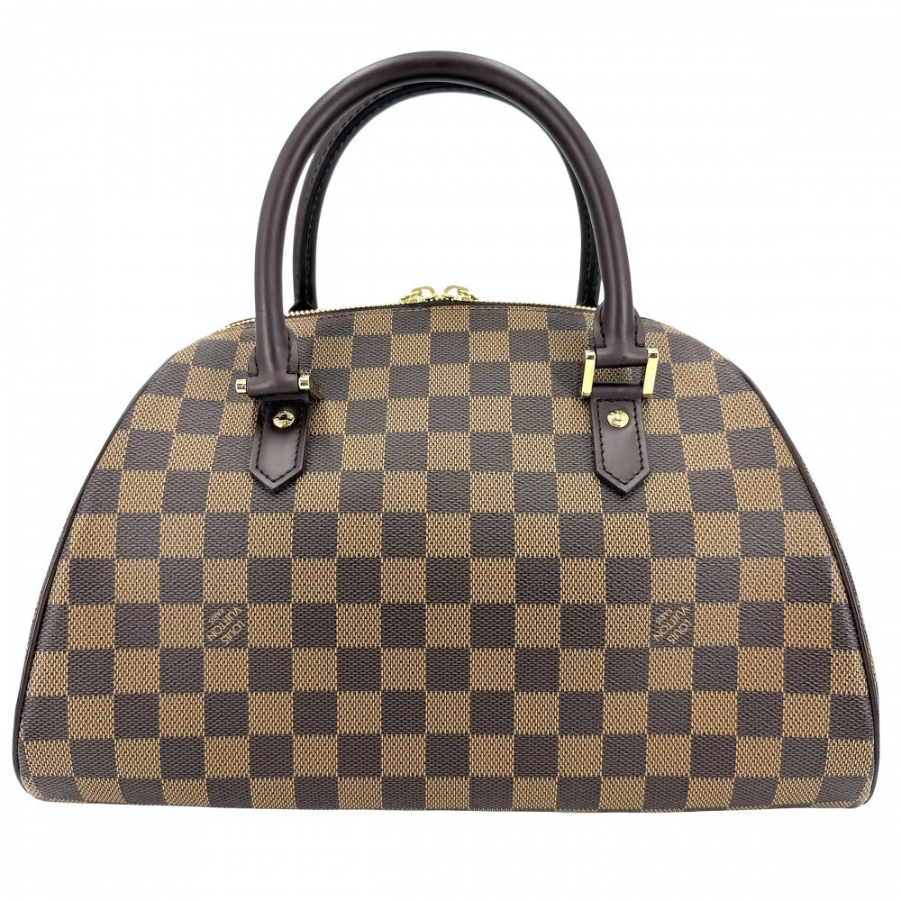 LOUIS VUITTON ルイヴィトン ハンドバッグ リベラMM ミニボストンバッグ N41434 ダミエキャンバス ブラウン 茶 ゴールド金具 レディース【中古品】
