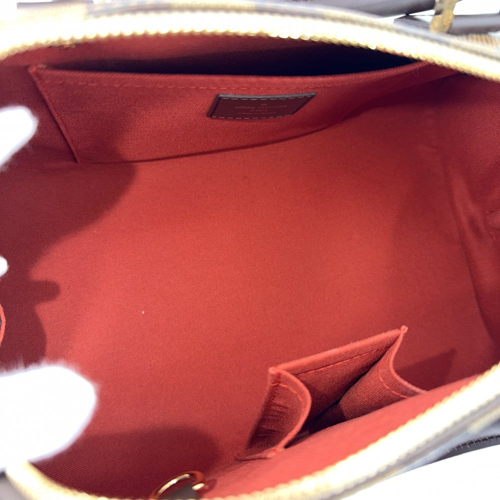 LOUIS VUITTON ルイヴィトン ハンドバッグ リベラMM ミニボストンバッグ N41434 ダミエキャンバス ブラウン 茶 ゴールド金具 レディース【中古品】