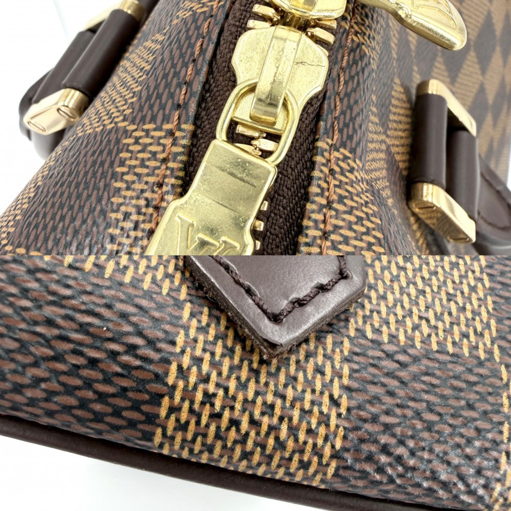 LOUIS VUITTON ルイヴィトン ハンドバッグ リベラMM ミニボストンバッグ N41434 ダミエキャンバス ブラウン 茶 ゴールド金具 レディース【中古品】