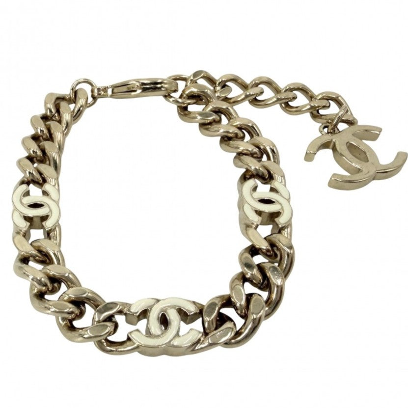 CHANEL シャネル ブレスレット チェーン ココマーク GP B22S レディース 約31.3g 2022年【中古品】