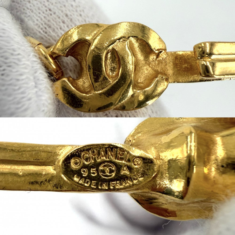 CHANEL シャネル ネックレス ココマーク ロングネックレス アクセサリー GP タイガーアイ 95A ゴールド レディース 約81.8g 1995年【中古品】