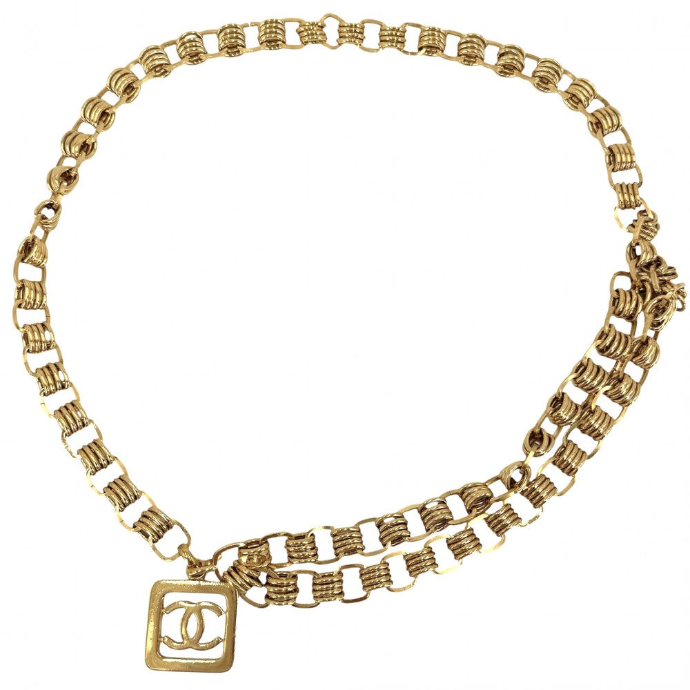 CHANEL シャネル ベルト ココマーク チェーンベルト ファッションアイテム 小物 ヴィンテージ 2 6 GP ゴールド レディース 1991年【中古品】