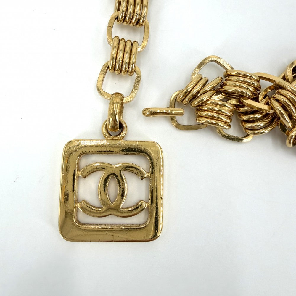 CHANEL シャネル ベルト ココマーク チェーンベルト ファッションアイテム 小物 ヴィンテージ 2 6 GP ゴールド レディース 1991年【中古品】