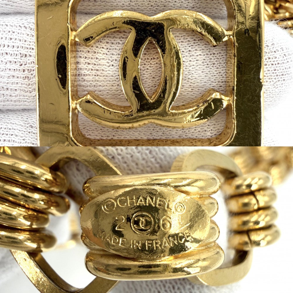CHANEL シャネル ベルト ココマーク チェーンベルト ファッションアイテム 小物 ヴィンテージ 2 6 GP ゴールド レディース 1991年【中古品】