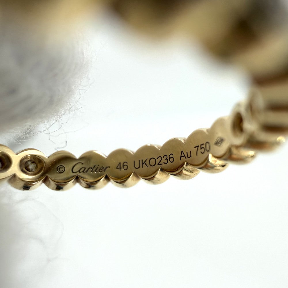CARTIER カルティエ 指輪 ブロドリー ドゥ カルティエ ジュエリー アクセサリー 46サイズ Au750 18金YG K18イエローゴールド ダイヤモンド 約6号 レディース 約2.0g【中古品】