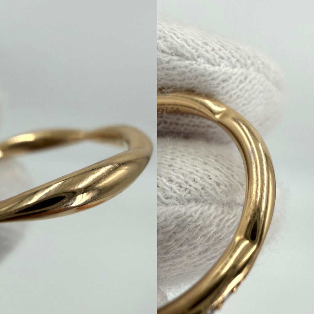 CHANEL シャネル 指輪 カメリアコレクション ハーフエタニティ リング アクセサリー Au750 54サイズ 18金PG K18ピンクゴールド ダイヤモンド0.08ct 約13.5号 J10836 レディース 約2.7g【中古品】