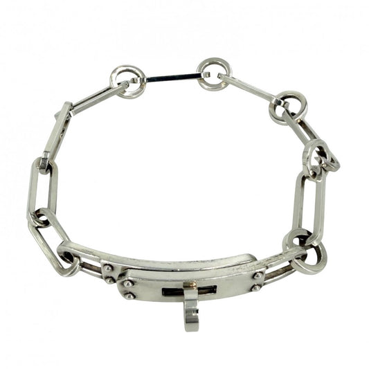 HERMES エルメス ブレスレット チェーン ケリーシェーヌシンプルトゥール アクセサリー ジュエリー 19サイズ シルバー925 メンズ 約26.3g【中古品】