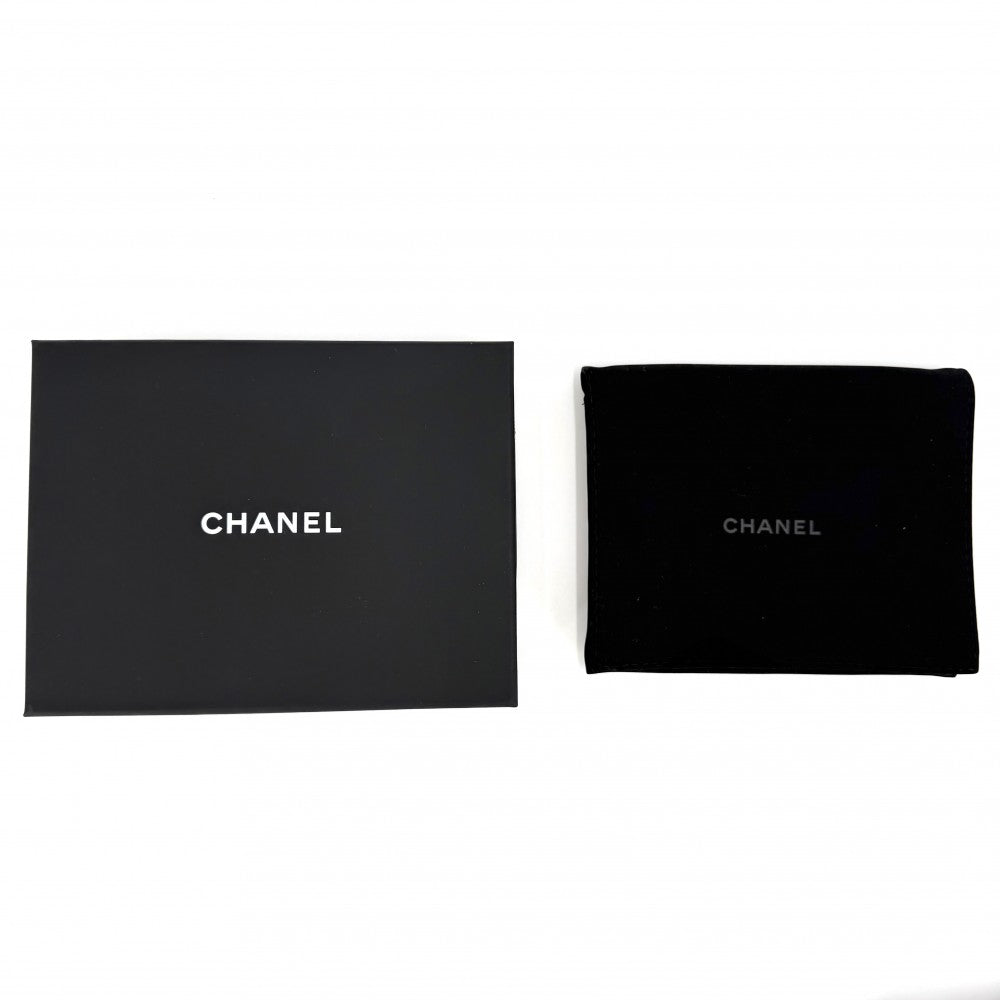 CHANEL シャネル 二つ折り財布 マトラッセ スモールウォレット ミニ財布 ココマーク デニム ネイビー 紺 ゴールド金具 レディース【中古品】