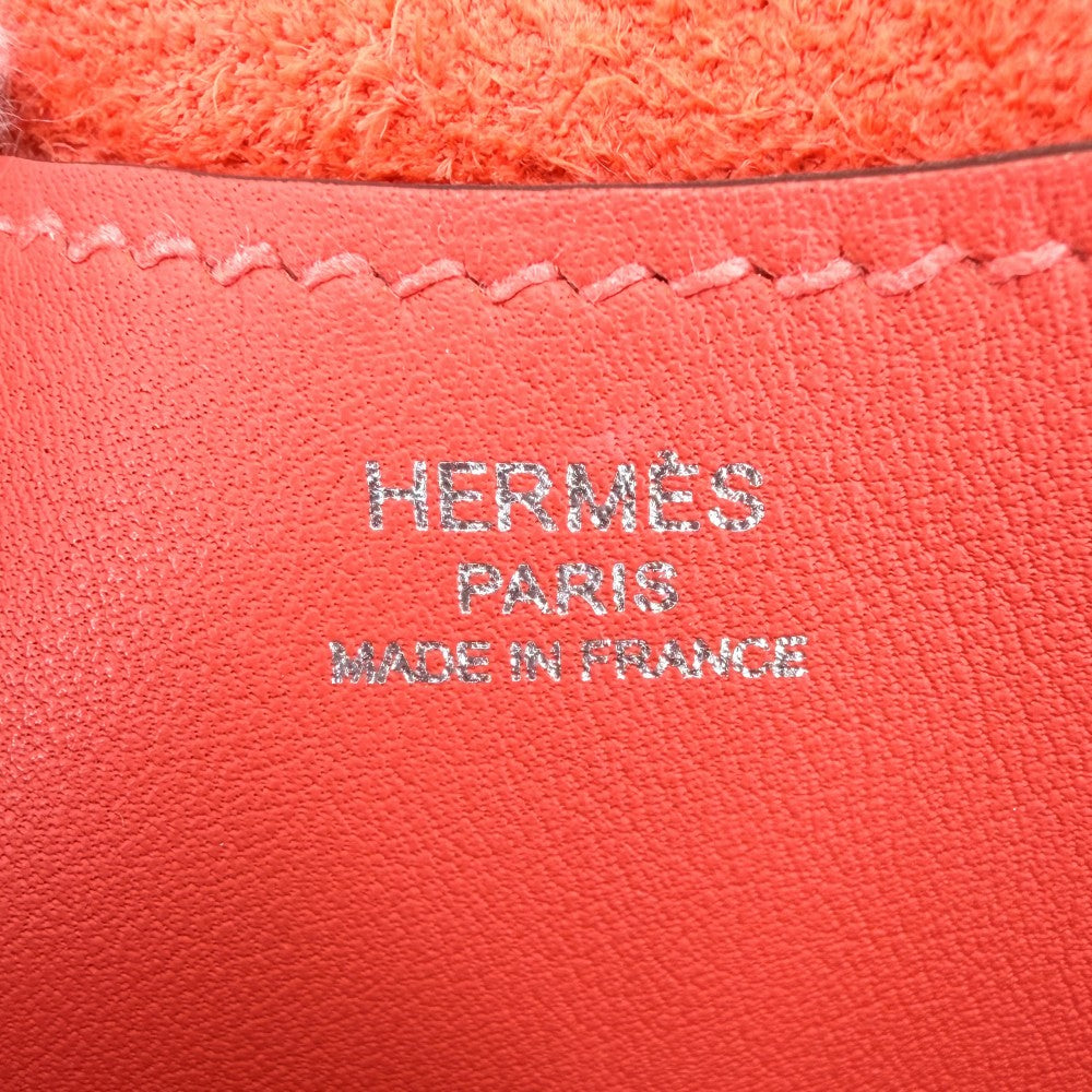 HERMES エルメス ハンドバッグ インザループ18 シェーヌピコ 小さめ W刻印 トリヨンクレマンス オレンジ系 シルバー金具 レディース 2024年【中古品】