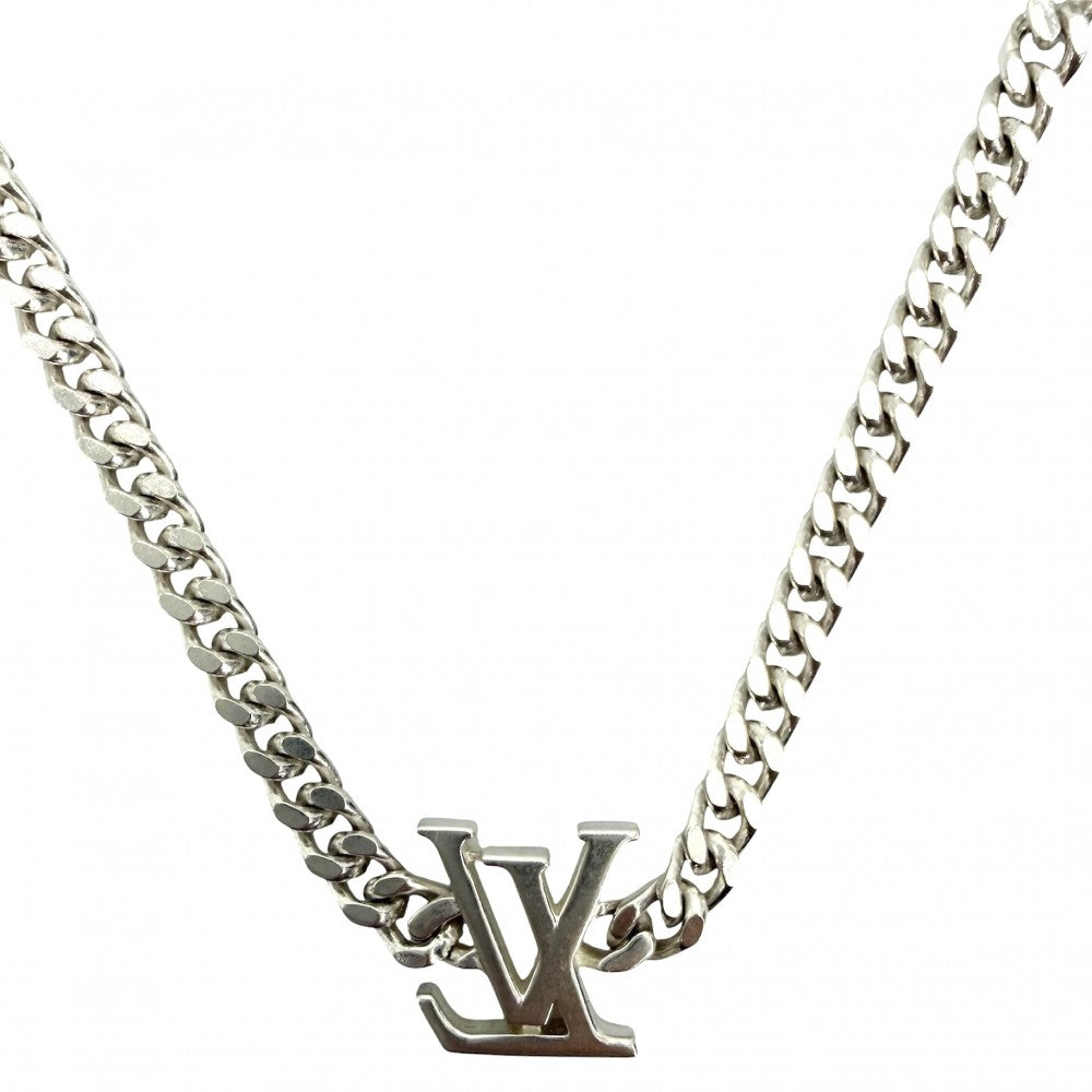 LOUIS VUITTON ルイヴィトン ネックレス LV スパイクチャーム アクセサリー メンズ レディース シルバー925 M01717 ユニセックス 約24.2g【中古品】