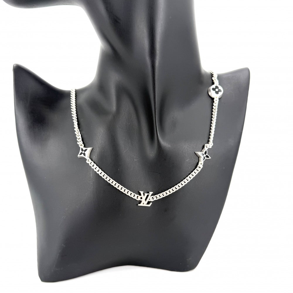 LOUIS VUITTON ルイヴィトン ネックレス LV スパイクチャーム アクセサリー メンズ レディース シルバー925 M01717 ユニセックス 約24.2g【中古品】