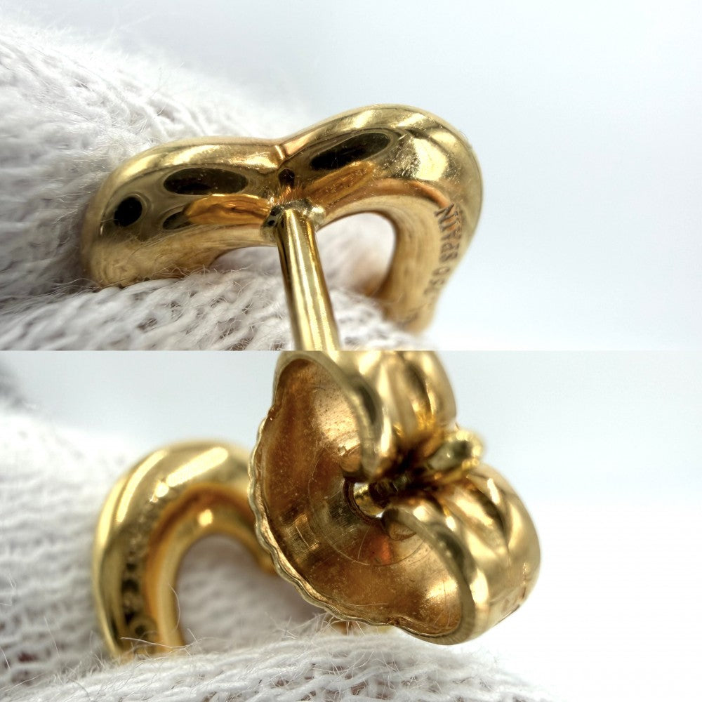 TIFFANY&Co. ティファニー ピアス エルサ・ペレッティ オープン ハート スタッド ピアス ジュエリー アクセサリー 18金YG Au750 K18イエローゴールド ダイヤモンド レディース 約2.9g【中古品】
