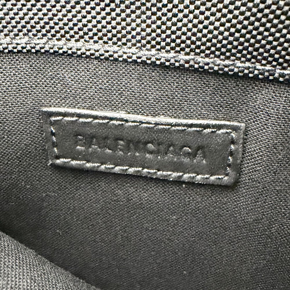 BALENCIAGA バレンシアガ ショルダーバッグ エクスプローラースモールポーチ サコッシュ 小さめ アップリケ ワッペン 655982 レザー ブラック 黒 ブラック金具 メンズ【中古品】