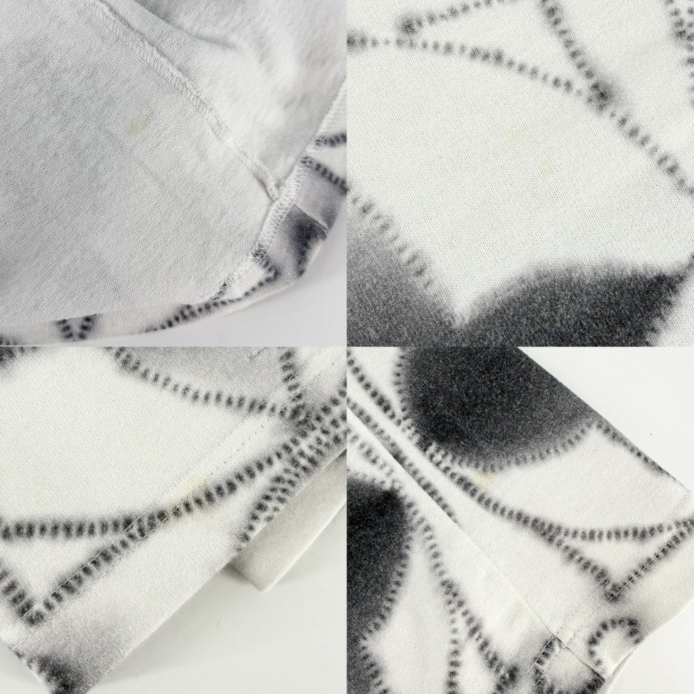LOUIS VUITTON ルイヴィトン 半袖Ｔシャツ モノグラム シボリ プリンテッド トップス 服 アパレル M ホワイト 白 グレー 春 夏 コットン メンズ【中古品】