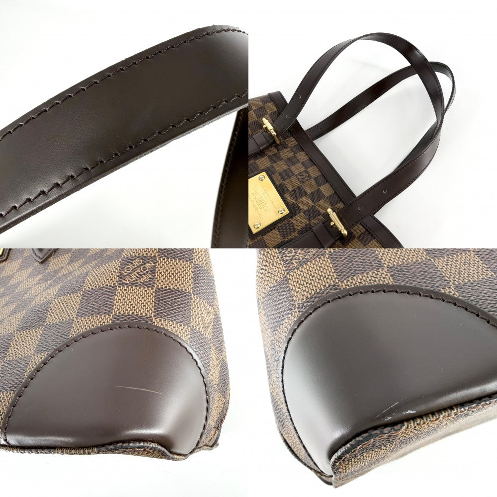 LOUIS VUITTON ルイヴィトン トートバッグ ハムステッドMM ハンドバッグ N51204 ダミエキャンバス ブラウン 茶 ゴールド金具 レディース【中古品】