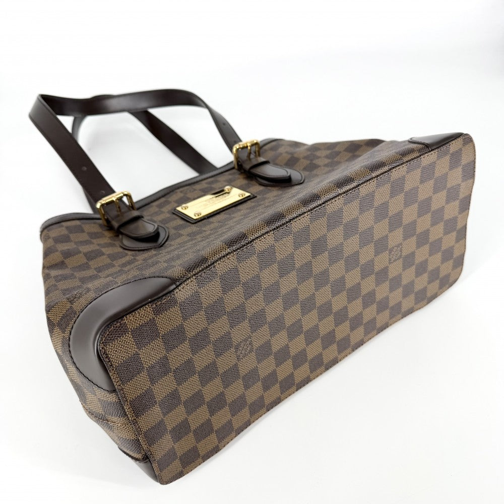 LOUIS VUITTON ルイヴィトン トートバッグ ハムステッドMM ハンドバッグ N51204 ダミエキャンバス ブラウン 茶 ゴールド金具 レディース【中古品】