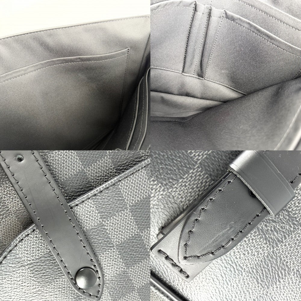 LOUIS VUITTON ルイヴィトン メッセンジャーバッグ クリストファー メッセンジャー ショルダーバッグ N41500 ダミエグラフィットキャンバス ブラック 黒 シルバー金具 メンズ【中古品】