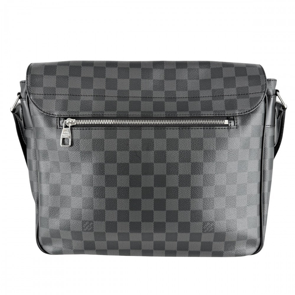 LOUIS VUITTON ルイヴィトン メッセンジャーバッグ クリストファー メッセンジャー ショルダーバッグ N41500 ダミエグラフィットキャンバス ブラック 黒 シルバー金具 メンズ【中古品】